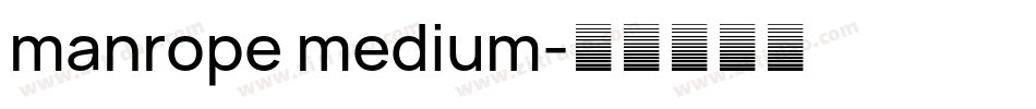 manrope medium字体转换